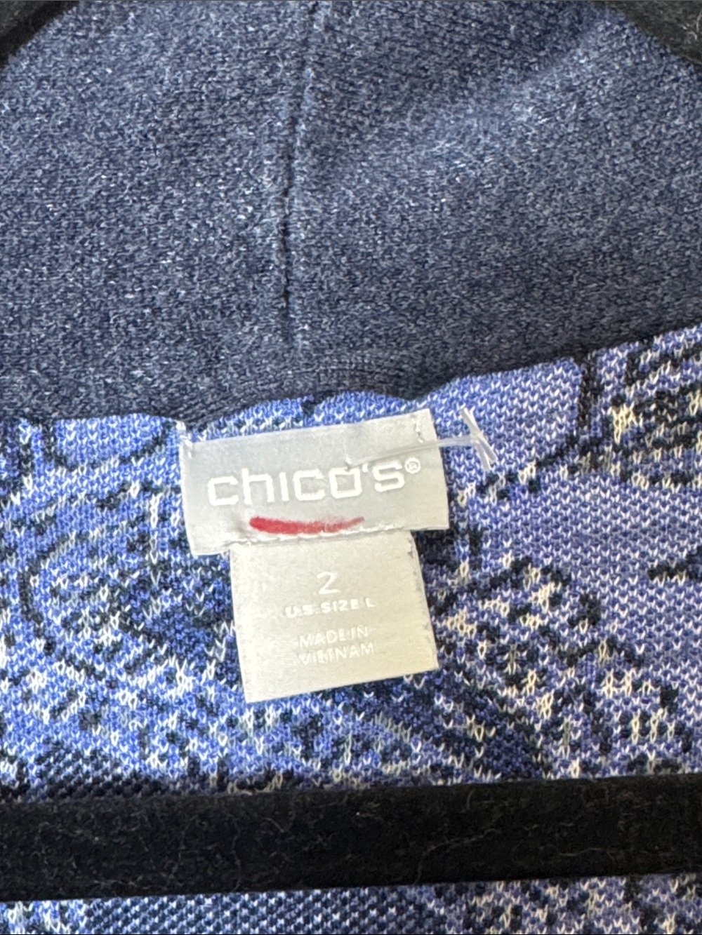 Chico’s Paisley Fringe Belted Cardigan Sweater Jacket | Size 2 (US Large) - Picture 2 of 9